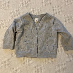 6-12 mos girls kitty baby blue cardigan